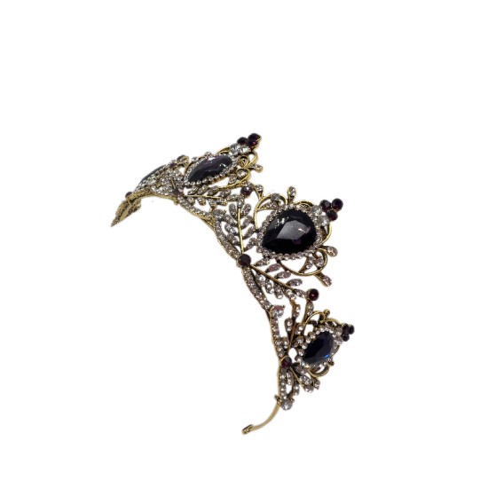 Purple Crown Retro Alloy Rhinestone Headband High-Grade Crown Purple Crown Retro Alloy Rhinestone Headband High-Grade Crown